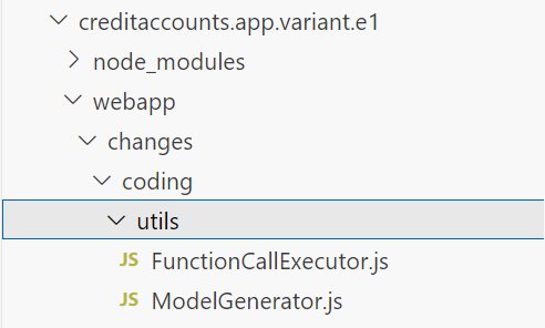 utils folder in your workspace: FunctionCallExecutor.js and ModelGenerator.js 